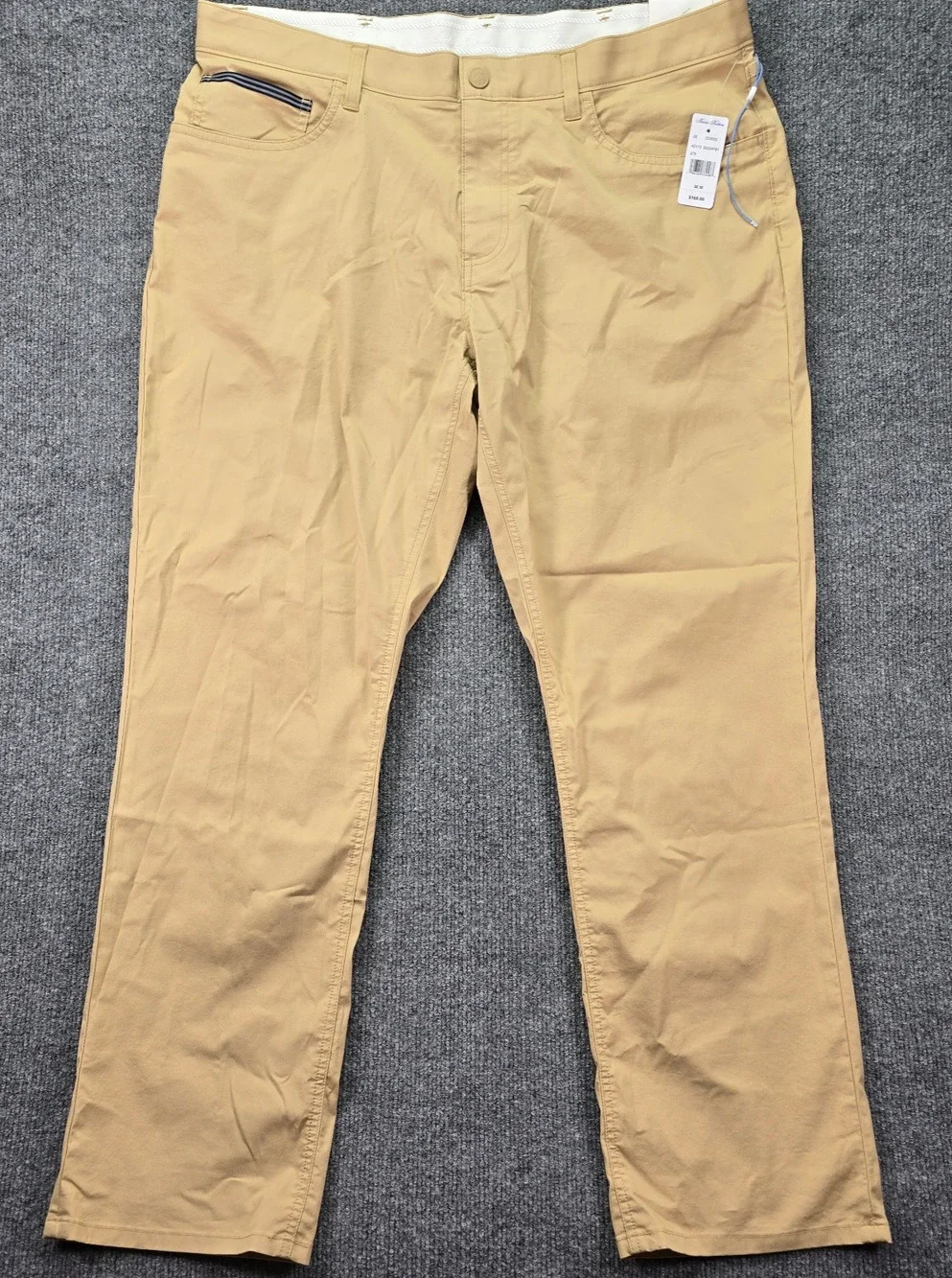 Brooks Brothers Pants Mens 38x30 Khaki Tan Stretch Office Performance 5 Pocket